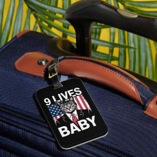 Étiquette À Bagage Chat Trump 9 Vit Bébé Drôle Trump Chat