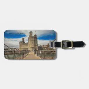 Étiquette À Bagage Château de Caernarfon au Pays de Galles.