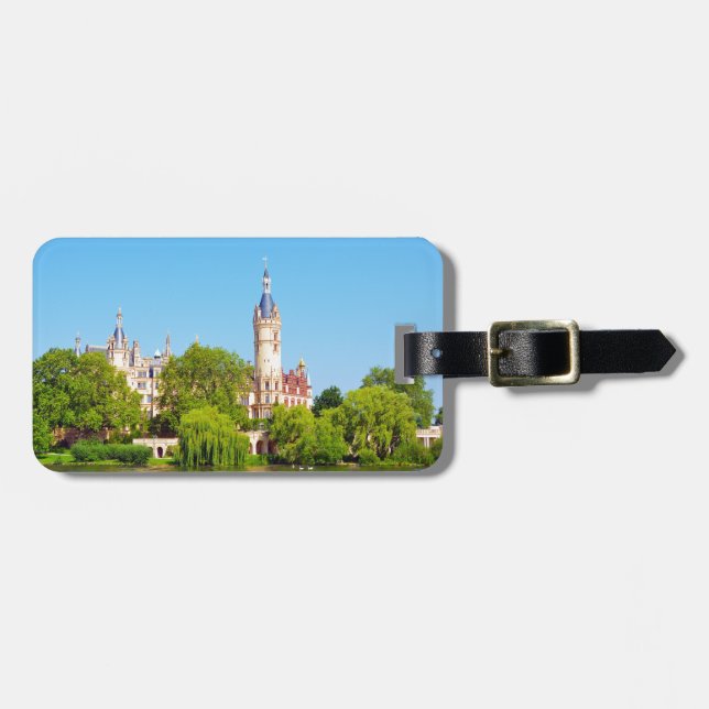 Étiquette À Bagage Château de Schwerin, Allemagne (Devant horizontal)