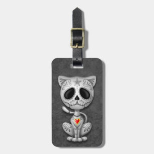 Étiquette À Bagage Chaton foncé de sucre de zombi