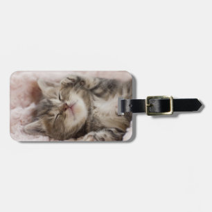 Étiquette À Bagage Chaton somnolent