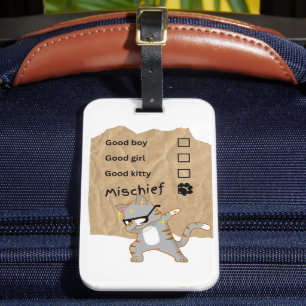 Étiquette À Bagage Chats malicieux
