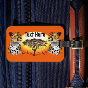 Étiquette À Bagage Cheetah African Feline Wild Animal
