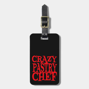 Étiquette À Bagage Chef pâtissier fou
