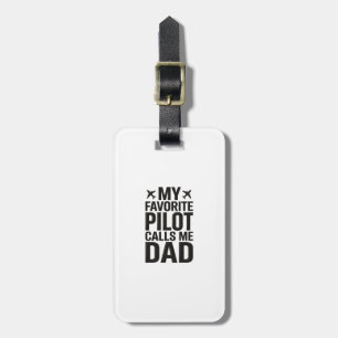 Étiquette À Bagage Chemise d'avion vintage Pilote préféré m'appelle p