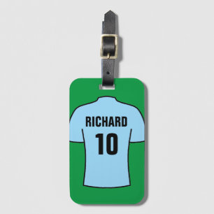 Étiquette À Bagage Chemise de football en bleu clair