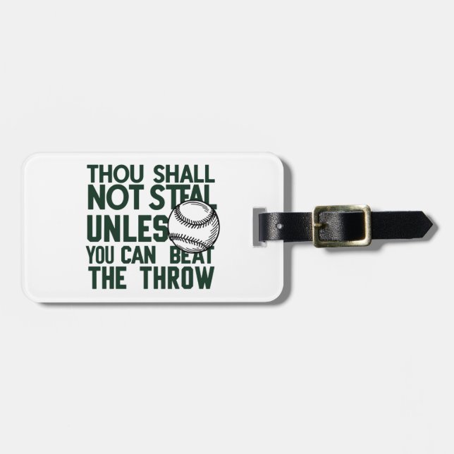 Étiquette À Bagage Chemise Humour volante de baseball (Devant horizontal)