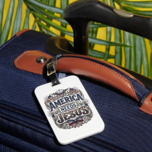 Étiquette À Bagage Chemise Vintage Patriotique America A Besoin De Jé