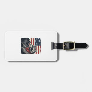 Étiquette À Bagage Chemise vintage patriotique Raccoon Mountain Flag