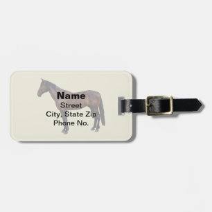 Étiquette À Bagage Cheval Morgan de Profil