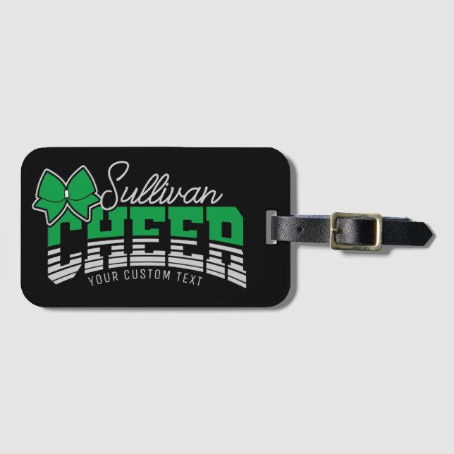 Étiquette À Bagage Cheval Team AJOUTER LE NOM École Athlète Pom-pom g (Devant Horizontal)