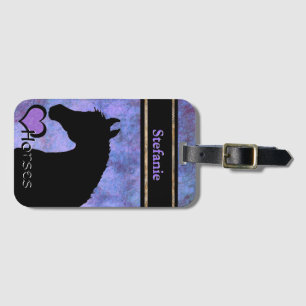 Étiquette À Bagage Chevaux de coeur III (violet/bleu)