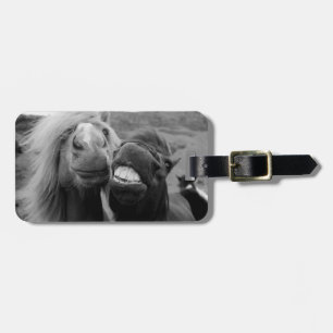 Étiquette À Bagage Chevaux de sourire des images de Getty