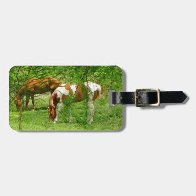 Étiquette À Bagage Chevaux d'été (Devant horizontal)