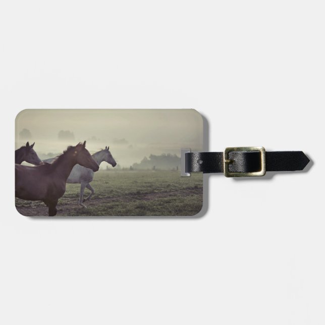 Étiquette À Bagage Chevaux sauvages (Devant horizontal)