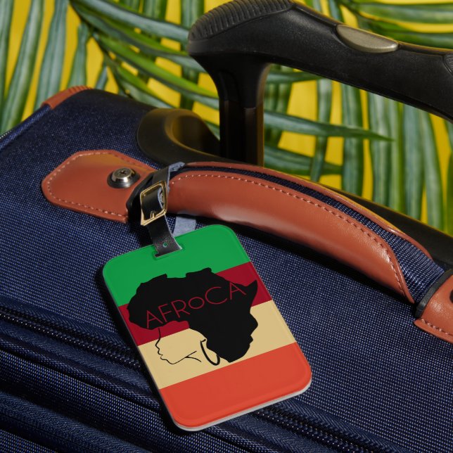 Étiquette À Bagage Cheveux noirs naturels Afro (Insitu Rectoal 1)
