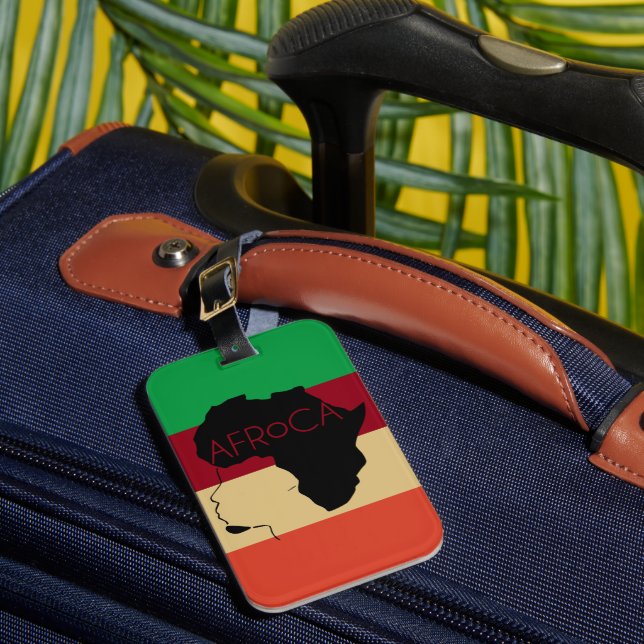 Étiquette À Bagage Cheveux noirs naturels Afro (Insitu Rectoal 1)