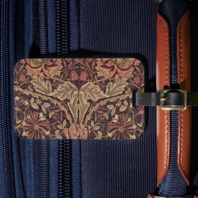 Étiquette À Bagage Chèvrefeuille par William Morris, Art floral de ja (Insitu Rectoal 4)