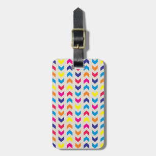 Étiquette À Bagage Chevron aztèque coloré