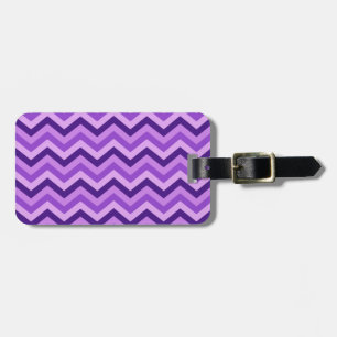 Étiquette À Bagage Chevron pourpre