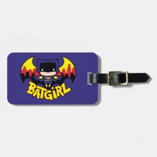 Étiquette À Bagage Chibi Batgirl avec Gotham Skyline & Logo