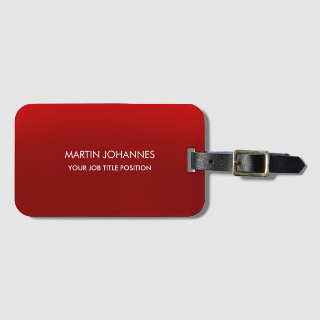 Étiquette À Bagage Chic Elegant Plain élégant (Devant Horizontal)