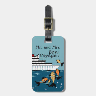 Étiquette À Bagage CHIC LUGGAGE TAG_Mr & Mme Bon Voyage Cruise