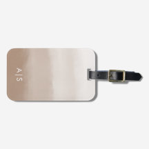 Chic Monogramme Aquarelle Champignon Brown Ombre