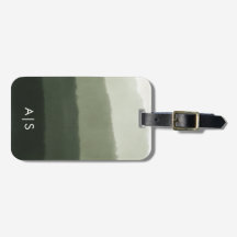 Chic Monogramme Aquarelle Jungle Green Ombre