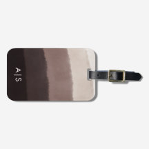 Chic Monogramme Aquarelle Noyer Brown Ombre