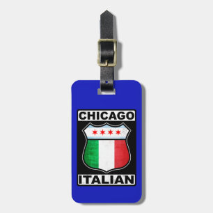 Étiquette À Bagage Chicago Italien Américain Modèle de balise de baga