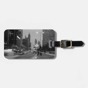 Étiquette À Bagage Chicago Michigan Avenue @ Nuit 6 mars 1967