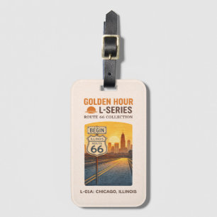 Étiquette À Bagage Chicago Route 66 Début de l'heure dorée Série L