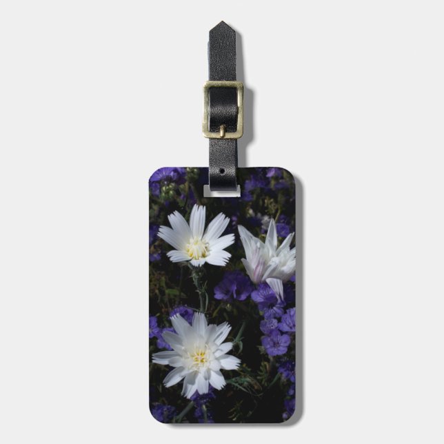 Étiquette À Bagage Chicory et fleurs sauvages de Phacélie (Devant Vertical)