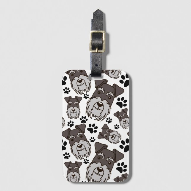 Étiquette À Bagage Chien à chiots de marionnette de la série Sweet St (Devant Vertical)