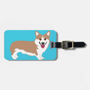 Étiquette À Bagage Chien de corgi