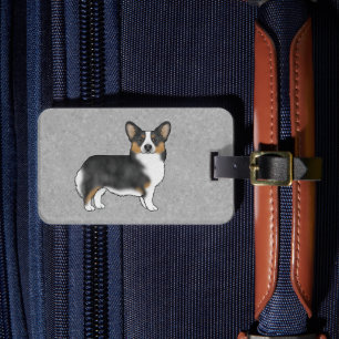 Étiquette À Bagage Chien de dessin animé Pembroke Welsh Corgi tricolo