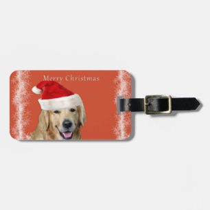 Étiquette À Bagage Chien de Noël