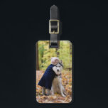 Étiquette À Bagage Chien de Photo Personnalisée<br><div class="desc">Étiquette de bagage personnalisée pour chien avec photo. Créez votre propre étiquette de bagage personnalisée avec photo. Notre étiquette de bagage photo exclusive, un accessoire indispensable pour le voyageur averti qui croit à l'ajout d'une touche de style personnel à ses voyages. Cette étiquette de bagage de haute qualité garantit non...</div>