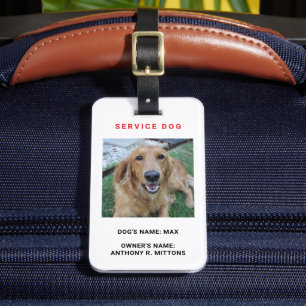 Étiquette À Bagage Chien de service