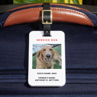 Étiquette À Bagage Chien de service