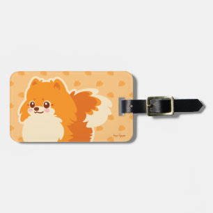 Étiquette À Bagage Chien mignon Kawaii Pomeranian