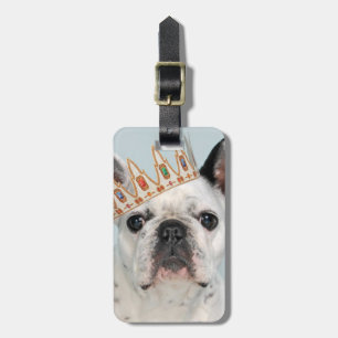 Étiquette À Bagage Chien-taureau français à couronne