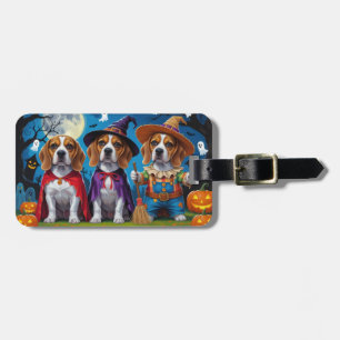 Étiquette À Bagage Chiens beagles Citrouille Halloween Drôle