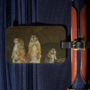 Étiquette À Bagage Chiens de Prairie Adorables