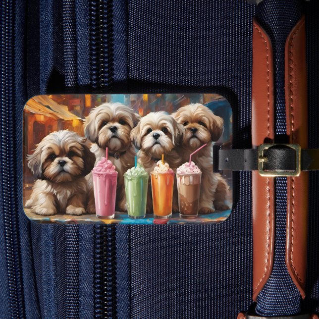 Étiquette À Bagage Chih Tzu chiots et Milkshakes (Insitu Rectoal 4)