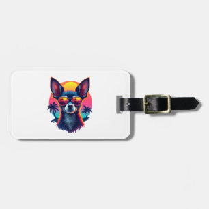 Étiquette À Bagage Chihuahua Peinture Abstraite Couleur Chien Mign