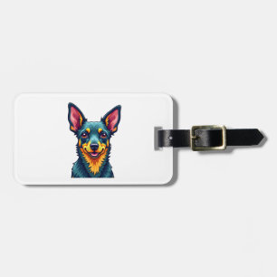 Étiquette À Bagage Chihuahua Peinture Abstraite Couleur Chien Mign
