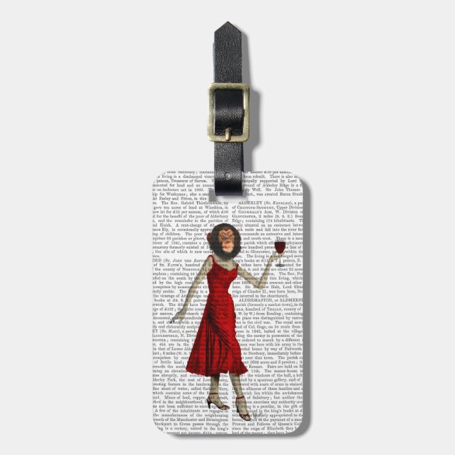 Étiquette À Bagage Chimau Au Vin (Devant Vertical)