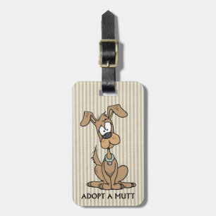 Étiquette À Bagage chiot brun/adopter un mouton